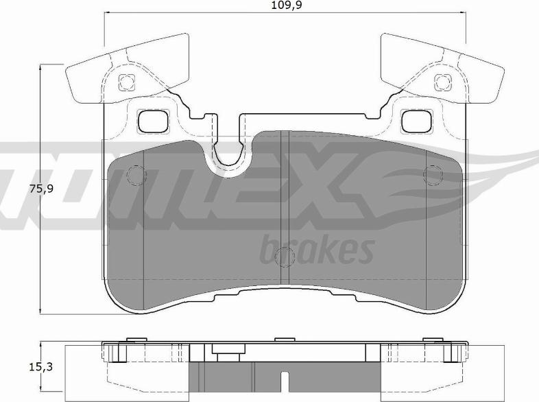 TOMEX brakes TX 12-67 - Bremžu uzliku kompl., Disku bremzes adetalas.lv