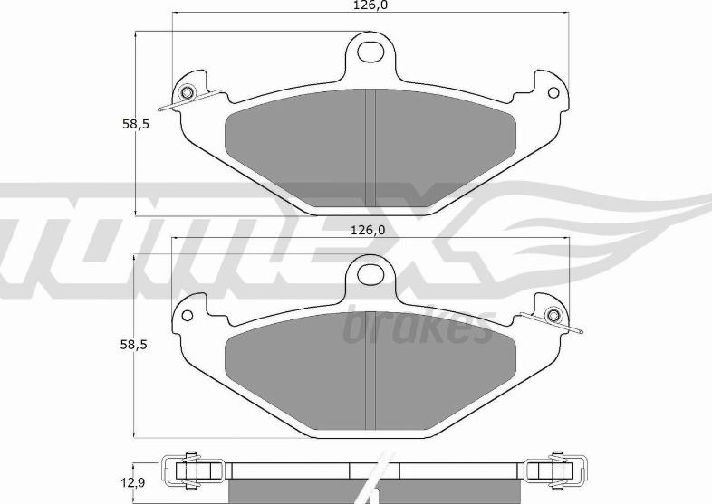 TOMEX brakes TX 12-371 - Bremžu uzliku kompl., Disku bremzes adetalas.lv