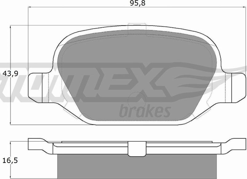 TOMEX brakes TX 12-70 - Bremžu uzliku kompl., Disku bremzes adetalas.lv