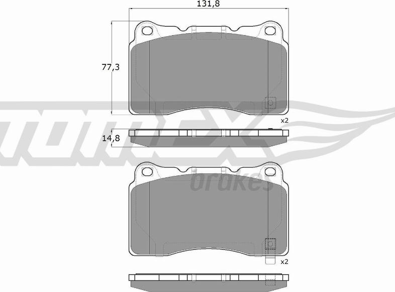 TOMEX brakes TX 17-96 - Bremžu uzliku kompl., Disku bremzes adetalas.lv