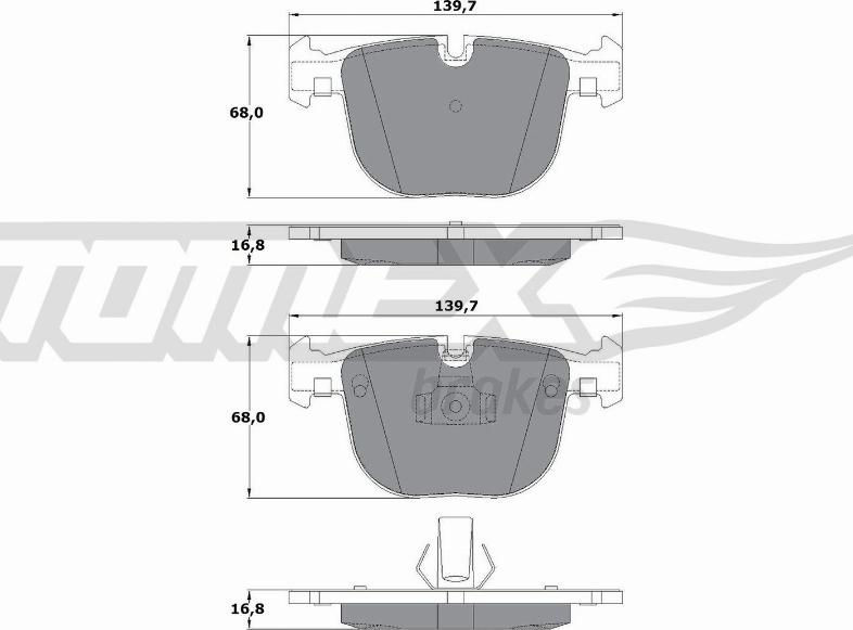 TOMEX brakes TX 17-38 - Bremžu uzliku kompl., Disku bremzes adetalas.lv