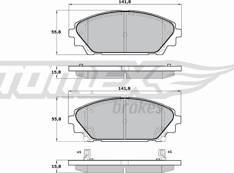 TOMEX brakes TX 17-23 - Bremžu uzliku kompl., Disku bremzes adetalas.lv