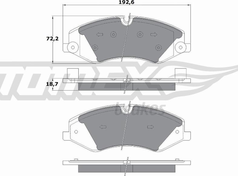 TOMEX brakes TX 17-73 - Bremžu uzliku kompl., Disku bremzes adetalas.lv