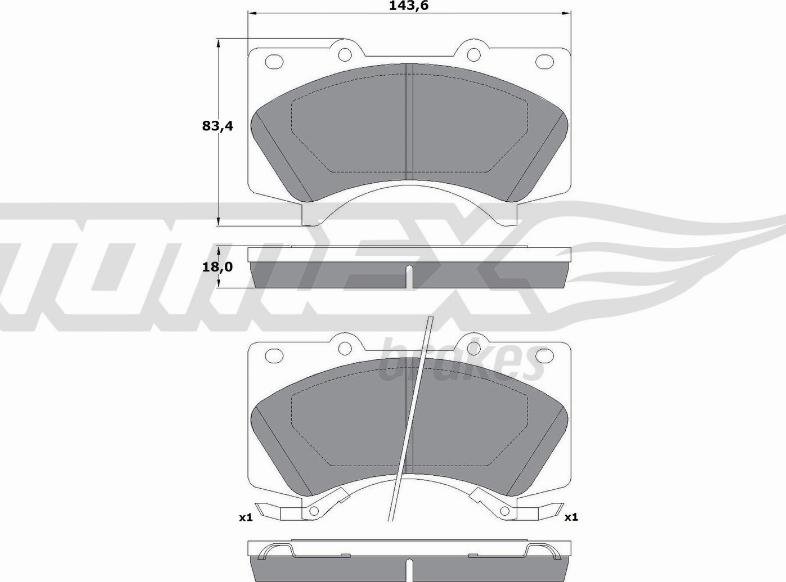 TOMEX brakes TX 17-77 - Bremžu uzliku kompl., Disku bremzes adetalas.lv