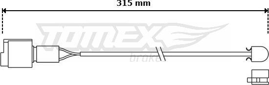 TOMEX brakes TX 30-87 - Indikators, Bremžu uzliku nodilums adetalas.lv