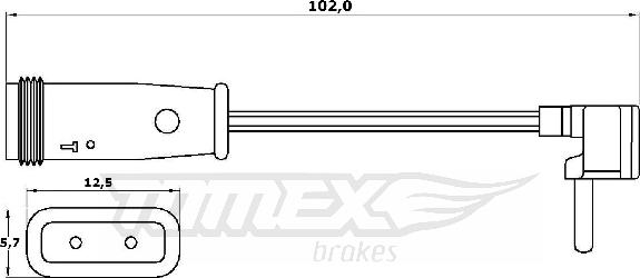 TOMEX brakes TX 30-78 - Indikators, Bremžu uzliku nodilums adetalas.lv