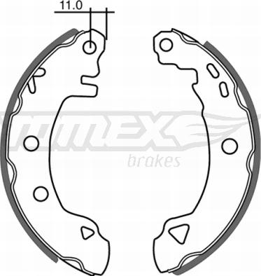 TOMEX brakes TX 21-02 - Bremžu loku komplekts adetalas.lv