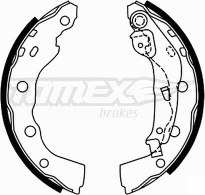 TOMEX brakes TX 22-00 - Bremžu loku komplekts adetalas.lv