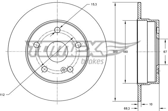 TOMEX brakes TX 74-05 - Bremžu diski adetalas.lv