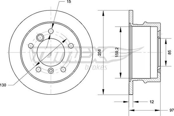 TOMEX brakes TX 70-90 - Bremžu diski adetalas.lv