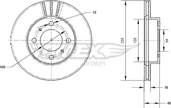 TOMEX brakes TX 70-98 - Bremžu diski adetalas.lv