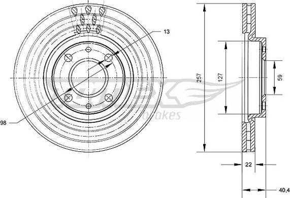 TOMEX brakes TX 70-56 - Bremžu diski adetalas.lv