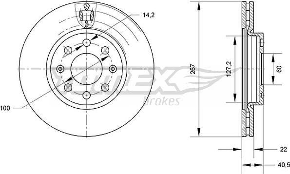 TOMEX brakes TX 70-85 - Bremžu diski adetalas.lv