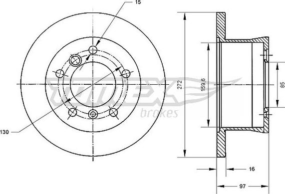 TOMEX brakes TX 70-35 - Bremžu diski adetalas.lv