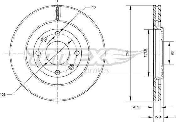 TOMEX brakes TX 70-31 - Bremžu diski adetalas.lv