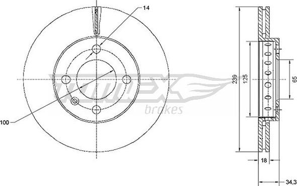 TOMEX brakes TX 70-20 - Bremžu diski adetalas.lv