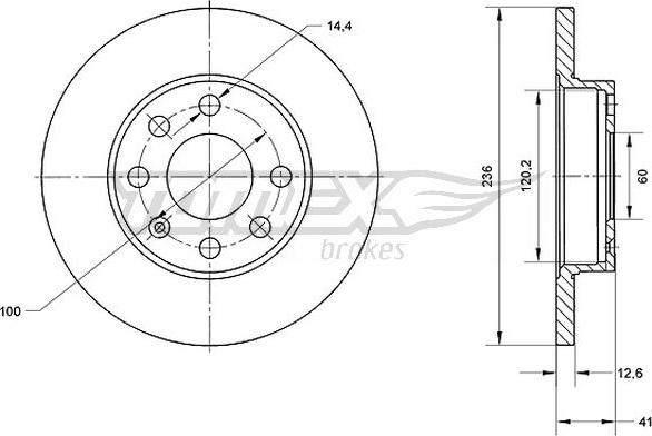 TOMEX brakes TX 70-28 - Bremžu diski adetalas.lv