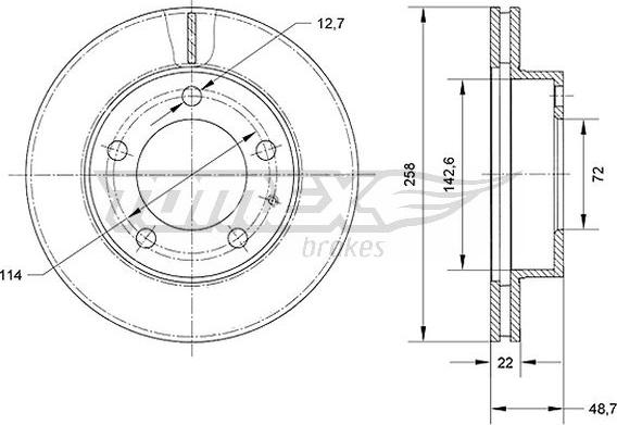 TOMEX brakes TX 70-70 - Bremžu diski adetalas.lv