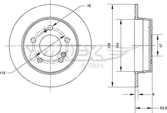 TOMEX brakes TX 71-01 - Bremžu diski adetalas.lv