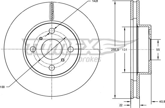 TOMEX brakes TX 71-32 - Bremžu diski adetalas.lv