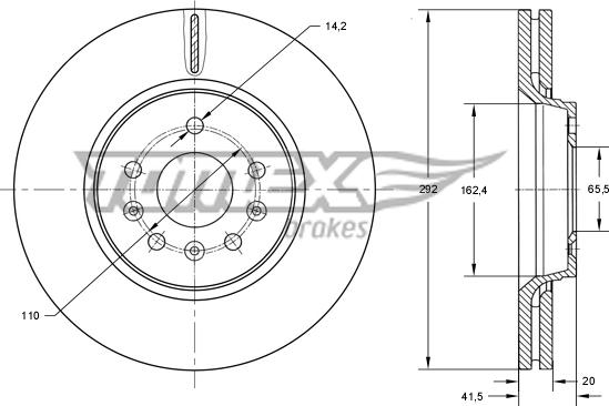 TOMEX brakes TX 73-79 - Bremžu diski adetalas.lv