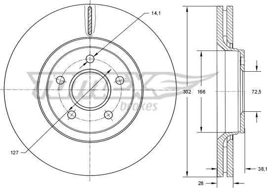 TOMEX brakes TX 73-77 - Bremžu diski adetalas.lv