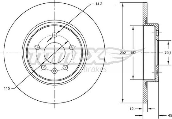 TOMEX brakes TX 72-59 - Bremžu diski adetalas.lv