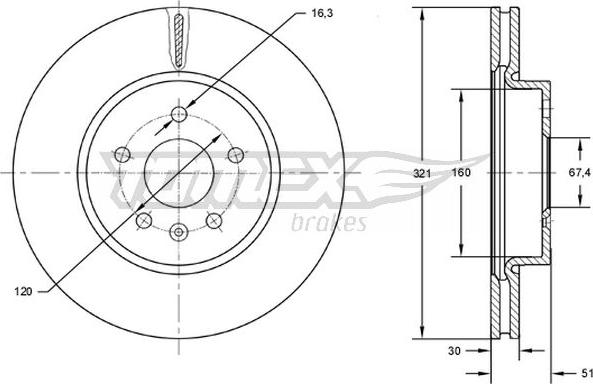 TOMEX brakes TX 72-55 - Bremžu diski adetalas.lv