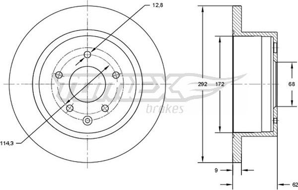 TOMEX brakes TX 72-89 - Bremžu diski adetalas.lv