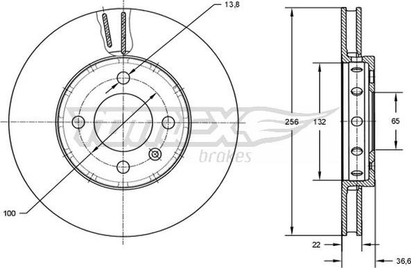 TOMEX brakes TX 72-87 - Bremžu diski adetalas.lv