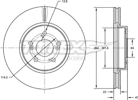 TOMEX brakes TX 72-71 - Bremžu diski adetalas.lv