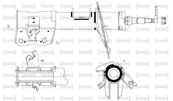 TOOR SG16001 - Amortizators adetalas.lv