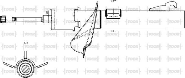 TOOR SG10840 - Amortizators adetalas.lv