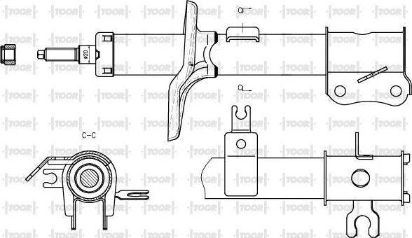 TOOR SG11450 - Amortizators adetalas.lv