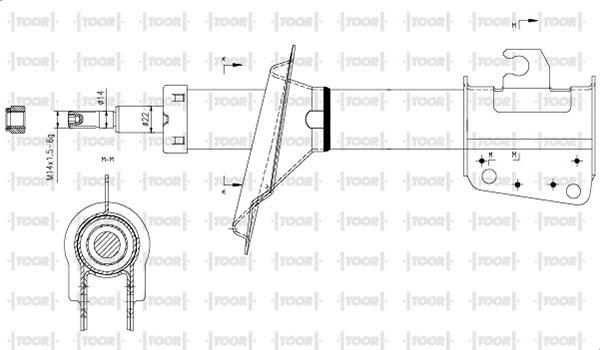 TOOR SG11840 - Amortizators adetalas.lv