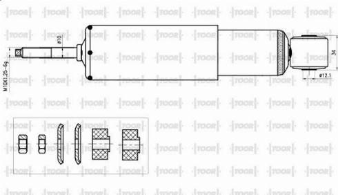 TOOR SG12300 - Amortizators adetalas.lv