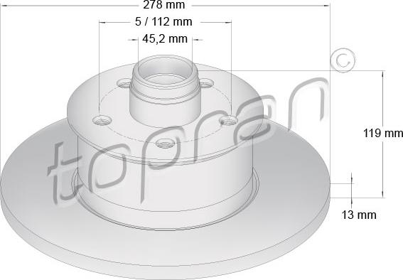 Topran 103 263 - Bremžu diski adetalas.lv