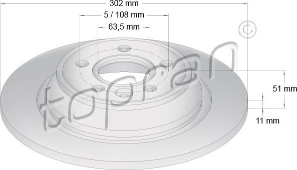 Topran 303 969 - Bremžu diski adetalas.lv