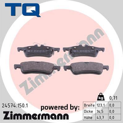 TQ TQ-BP0833 - Bremžu uzliku kompl., Disku bremzes adetalas.lv