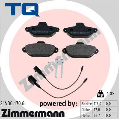 TQ TQ-BP0017 - Bremžu uzliku kompl., Disku bremzes adetalas.lv