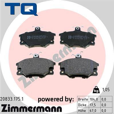 TQ TQ-BP0132 - Bremžu uzliku kompl., Disku bremzes adetalas.lv