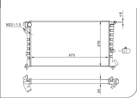 TQ TQ-YMLR302 - Radiators, Motora dzesēšanas sistēma adetalas.lv