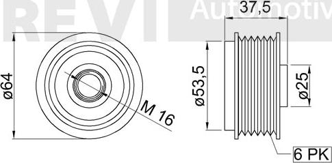 Trevi Automotive AP1148 - Piedziņas skriemelis, Ģenerators adetalas.lv