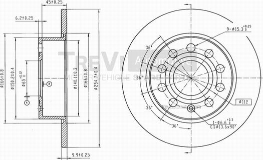 Trevi Automotive BD1057 - Bremžu diski adetalas.lv