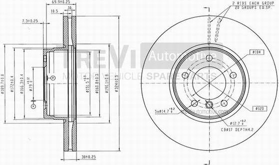 Trevi Automotive BD1173 - Bremžu diski adetalas.lv