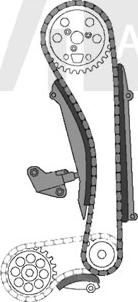 Trevi Automotive KC1014 - Sadales vārpstas piedziņas ķēdes komplekts adetalas.lv