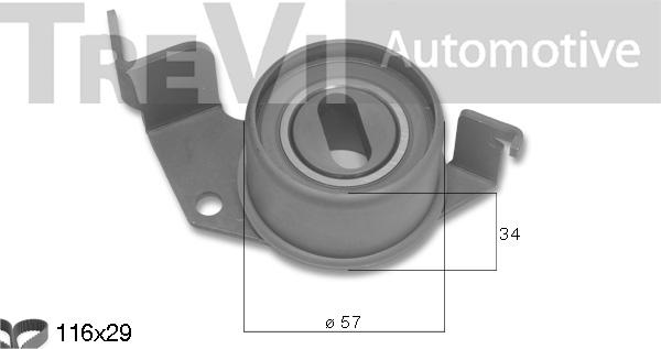 Trevi Automotive KD1499 - Zobsiksnas komplekts adetalas.lv