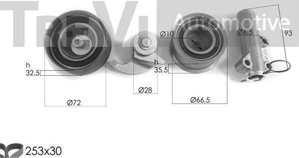 Trevi Automotive KD1462 - Zobsiksnas komplekts adetalas.lv