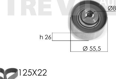 Trevi Automotive KD1090 - Zobsiksnas komplekts adetalas.lv