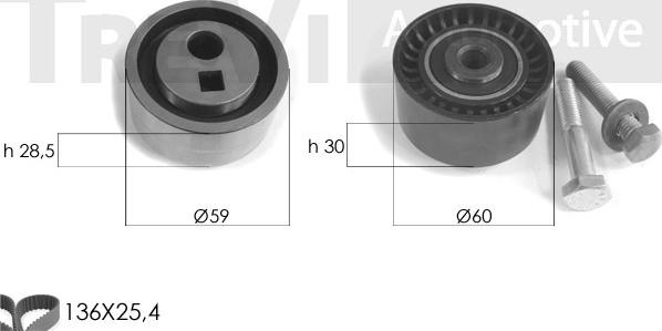 Trevi Automotive KD1046 - Zobsiksnas komplekts adetalas.lv